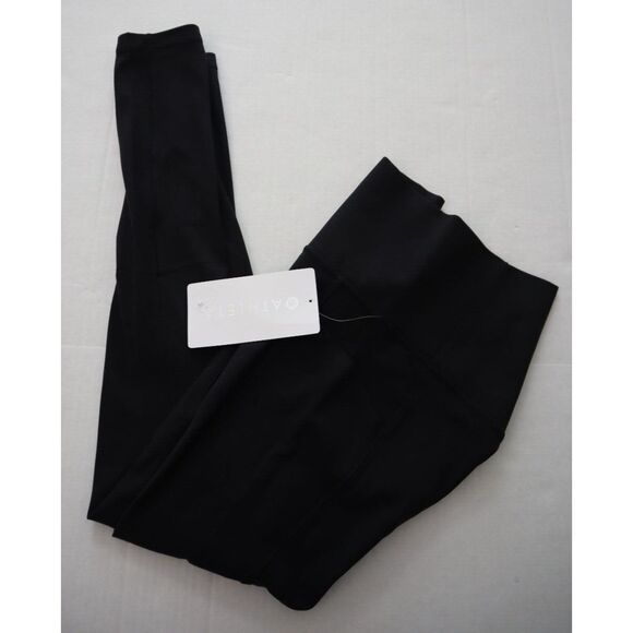 ATHLETA Women Sz XS Black Salutation Stash Pocket High Rise Tight Leggings - Picture 6 of 6
